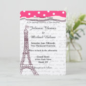 Invitation Paris Romance Mariage (Debout devant)