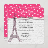 Invitation Paris Romance Mariage (Devant / Derrière)