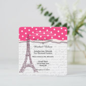 Invitation Paris Romance Mariage (Debout devant)