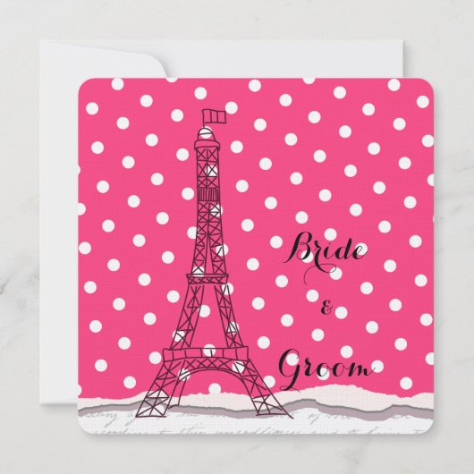 Invitation Paris Romance Mariage (Dos)