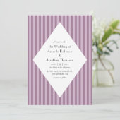 Invitation Paris rose et violet Mariage Art déco (Debout devant)