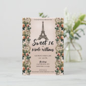 Invitation Paris Rose Vins Tour Eiffel Sweet 16 (Debout devant)