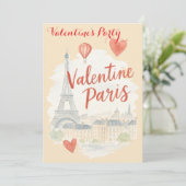 Invitation Paris Saint Valentin avec Tour Eiffel (Debout devant)
