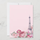 Invitation Paris She Said Oui France Fête des mariées (Dos)