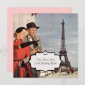 Invitation Paris Sights Vintage (Devant / Derrière)