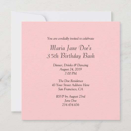 Invitation Paris Sights Vintage (Dos)