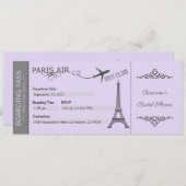 Invitation Paris, Soirée Thème Paris, Anniversaire (Devant / Derrière)