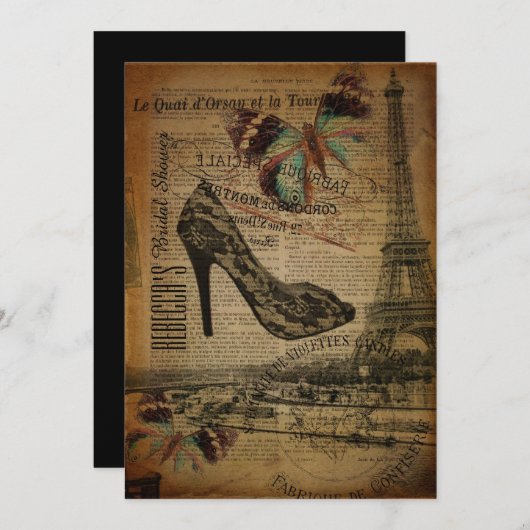 Invitation paris stilettos (Devant / Derrière)