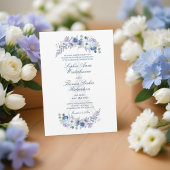 Invitation Paris Tour Eiffel Aquarelle Floral Blanc Mariage