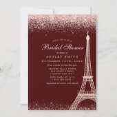Invitation Paris Tour Eiffel Fête des mariées Bourgogne (Devant)