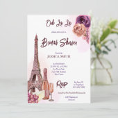 Invitation Paris tour Eiffel raisins de vin prunelle enterrem (Debout devant)