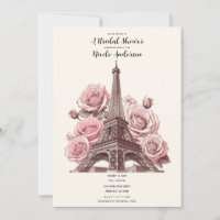 Paris Tour Eiffel & Roses Roses Fête de Mariage