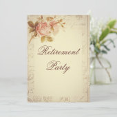 Invitation Paris vintage Postmarks retraite Rose chic (Debout devant)