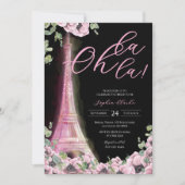 Invitation Parisian Oh La La Bridal Shower (Devant)