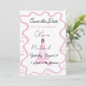 Invitation Parisian style with the tower wedding (Debout devant)