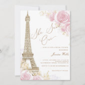 Invitation Parisienne Elle Dit Oui Fête des mariées (Devant)