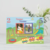 Invitation Park Anniversaire de enfant Girls Boys any Age Joi (Debout devant)