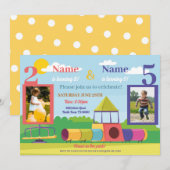 Invitation Park Anniversaire de enfant Girls Boys any Age Joi (Devant / Derrière)