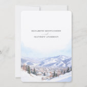 Invitation Park City, Mariage de l'Utah (Dos)