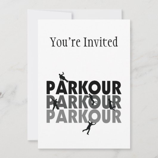 Invitation Parkour Free Running (Devant)