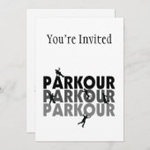 Invitation Parkour Free Running (Devant / Derrière)