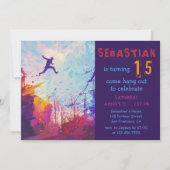 Invitation Parkour Urban Free Running Ado 15e anniversaire (Devant)