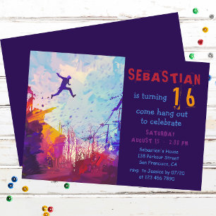 Invitation Parkour Urban Free Running Adolescent 16e Annivers