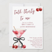 Invitation Parle moi de Cherry Martini 30e Anniversaire (Devant)