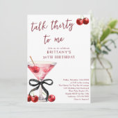 Invitation Parle moi de Cherry Martini 30e Anniversaire (Debout devant)