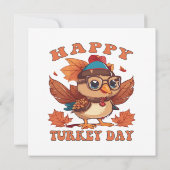 Invitation parle-moi de la dinde de Thanksgiving (Dos)