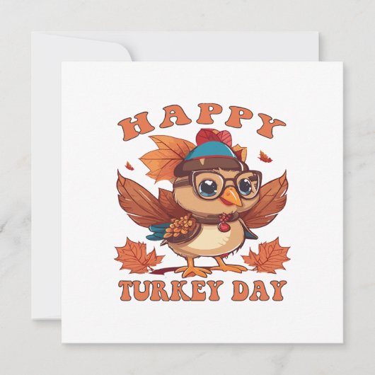 Invitation parle-moi de la dinde de Thanksgiving (Devant)