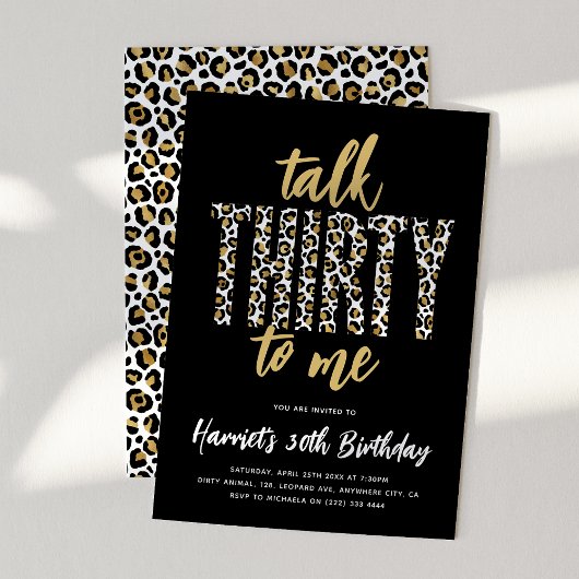 Invitation Parle-moi de tes TRENTE ans ! 30e fête d'anniversa