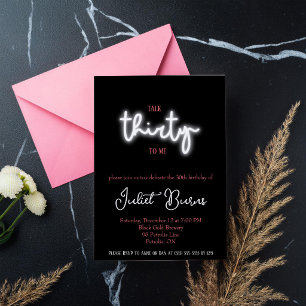 Invitation Parle-moi de tes trente ans, fête d'anniversaire d