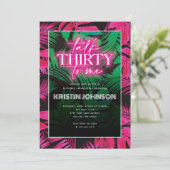 Invitation Parle-moi de tes trente ans Néon Rose Tropical 30e (Debout devant)