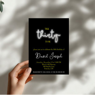 Invitation Parle-moi trente fois, fête d'anniversaire de 30 a