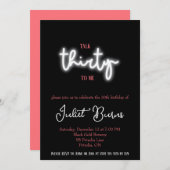 Invitation Parle Trente pour moi, fête du 30e anniversaire (Devant / Derrière)