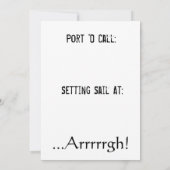 Invitation Parler Comme Une Fête De Pirate (Dos)