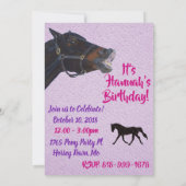 Invitation Parler de l'anniversaire de Pony (Dos)