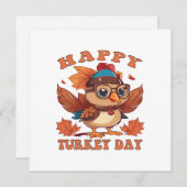 Invitation parler dinde à moi Thanksgiving (Devant / Derrière)