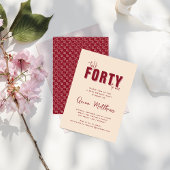 Invitation Parlez-moi Quarty | 40e fête d'anniversaire