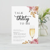 Invitation Parlez Trente à moi 30e fête d'anniversaire (Debout devant)