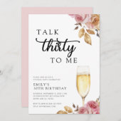 Invitation Parlez Trente à moi 30e fête d'anniversaire (Devant / Derrière)
