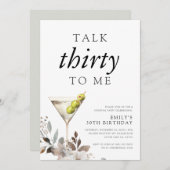 Invitation Parlez Trente à moi 30e fête d'anniversaire (Devant / Derrière)