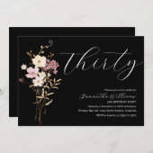 Invitation Parlez trente à moi Black 30e anniversaire invitat (Devant / Derrière)