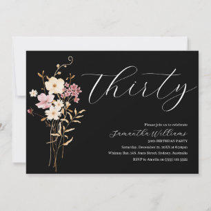 Invitation Parlez trente à moi Black 30e anniversaire invitat