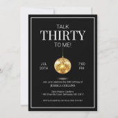 Invitation Parlez trente à moi Noir et Or 30e anniversaire (Devant)