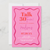 Invitation Parlez Trente pour moi Bordure agitée 30e annivers (Devant)