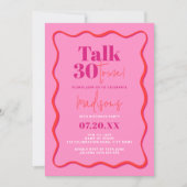 Invitation Parlez Trente pour moi Bordure agitée 30e annivers (Devant)