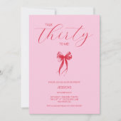 Invitation Parlez Trente pour moi rose Élégante fête du 30e a (Devant)