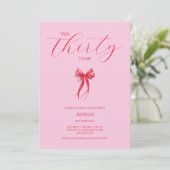 Invitation Parlez Trente pour moi rose Élégante fête du 30e a (Debout devant)